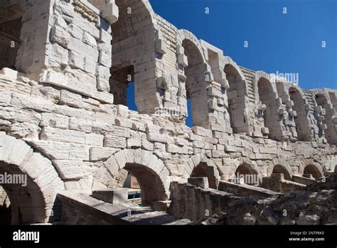 France, Arles, inside the Roman amphitheatre Stock Photo - Alamy