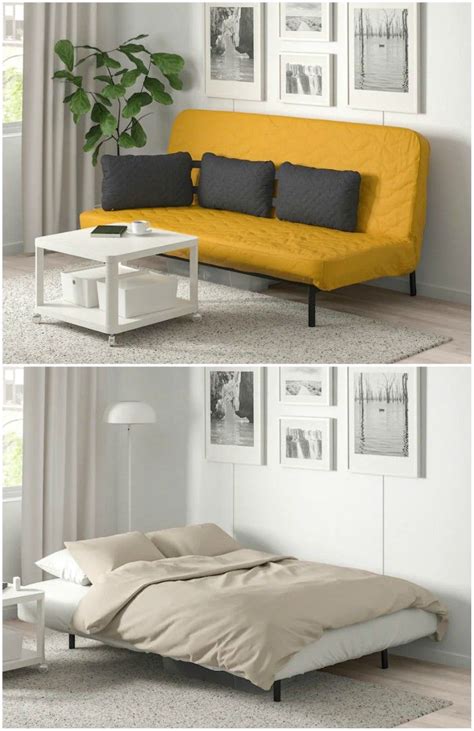 mustard-yellow-sofa-bed - Living in a shoebox