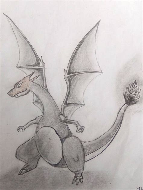 Charizard pencil shading | Pencil shading, Sketches, Drawings