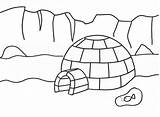 Eskimo Igloo House Coloring Page Sketch sketch template