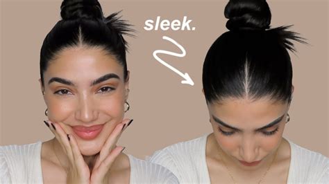 5 MINUTE "MODEL OFF-DUTY" SLEEK BUN - YouTube