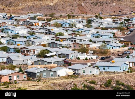 Single family houses in residential area in company town of Morenci, Arizona, USA Stock Photo ...