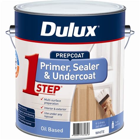 Dulux 4L 1-Step Oil Based Primer Sealer Undercoat | Bunnings Warehouse