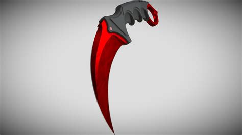 Karambit Knife Ruby - Buy Royalty Free 3D model by P7PO (@PiPo07 ...