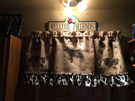 Burlap Kitchen Valances | Etsy