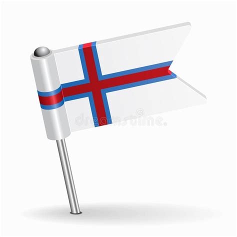 Faroe Islands Flag Map Pointer Layout. Vector Illustration. Stock ...