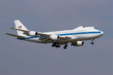 US E-4B "Doomsday" aircraft arriving at RAF Mildenhall, UK today. A ...