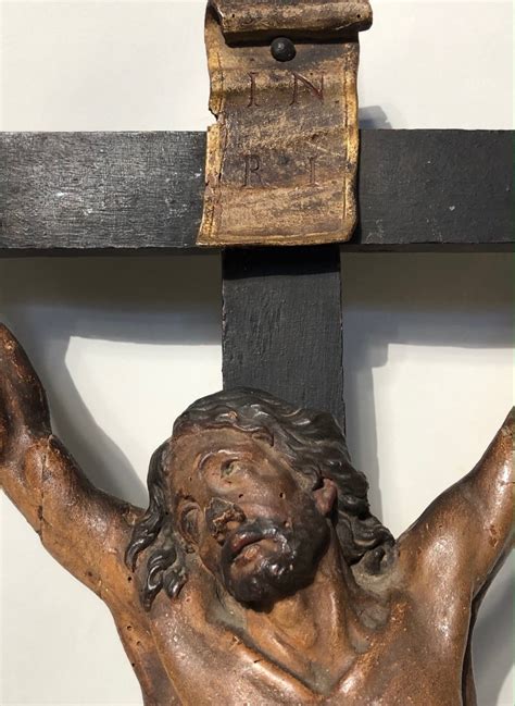 Wooden Sculpture Of A Christ On His Cross, Regency . - objects of religious art