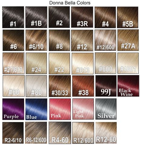 Donna Bella Color Chart