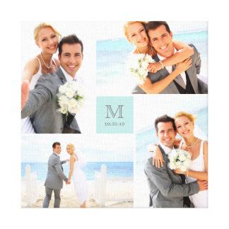 Wedding Collage Wrapped Canvas Prints | Zazzle