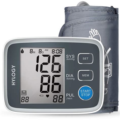 Blood Pressure Monitor, HYLOGY Digital Upper Arm blood pressure Monitor for home use with Cuff 8 ...