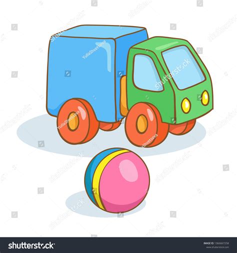 Kids Toys Toy Truck Ball Cartoon Stock Vector (Royalty Free) 1366667258 | Shutterstock