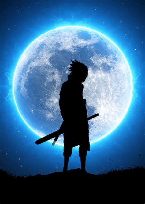 'Sasuke uchiha blue moon' Poster by Ihab Design | Displate | Sasuke uchiha shippuden, Naruto ...