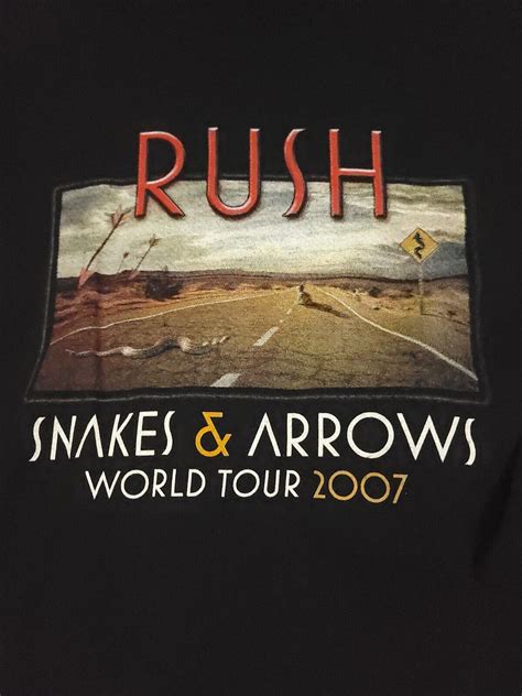 Rush Concert Tour T Shirt 2007 Snakes and Arrows 1980… - Gem