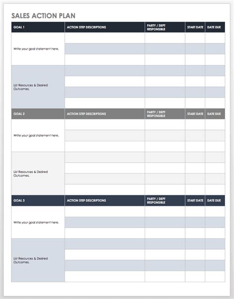 Sales Close Plan Template Excel