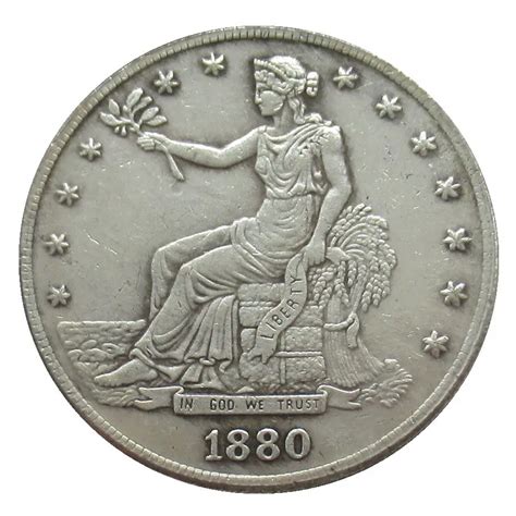 US Coins 1880 Trade Dollar Copy Coins Silver Plated-in Non-currency Coins from Home & Garden on ...