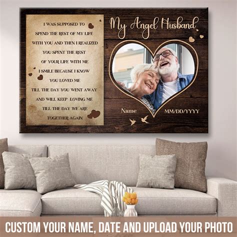 Custom Photo Personalized Memorial Gifts For Loss Of Husband Memorial – Thesunnyzone