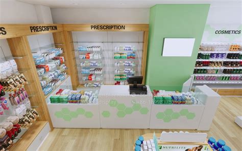 Custom Pharmacy Prescriptions Counter with Glass Cabinet Manufacturer ...