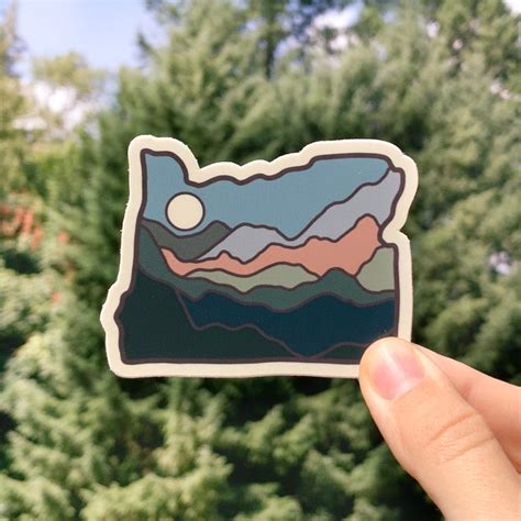 Oregon Sticker Laptop Sticker Vinyl Sticker Oregon Map PNW - Etsy