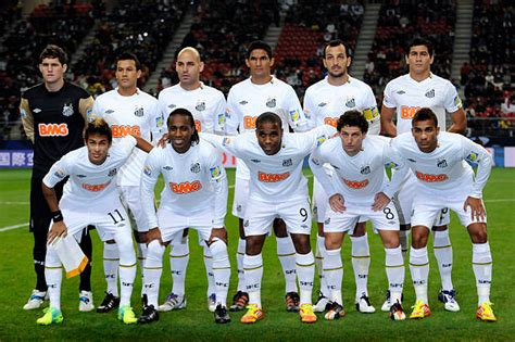 Santos FC starting players (front L-R) N Pictures | Getty Images