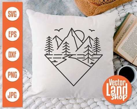 Mountain Scene Svg Forest Svg Adventure Svg Outdoor Svg - Etsy