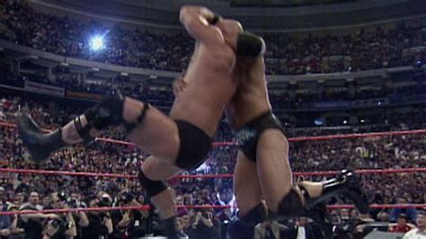 "Stone Cold" Steve Austin hits The Rock with a Stunner: WrestleMania XV ...