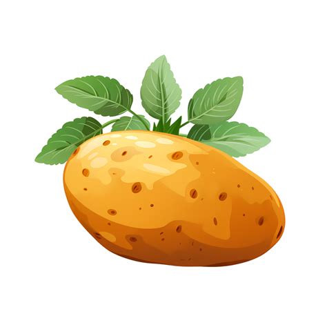 Fresh Potato Drawing, Cartoon Illustration, ai generated 28167444 PNG