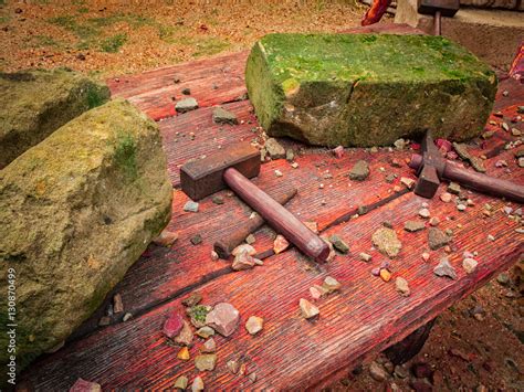 Ancient artisan stonecutter Stock Photo | Adobe Stock