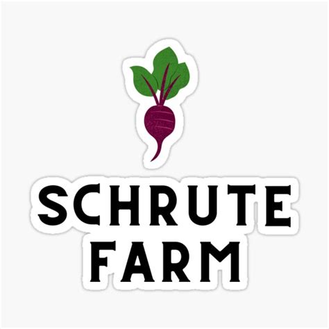 "Dwight Schrute beet farm" Sticker for Sale by AKblue | Redbubble