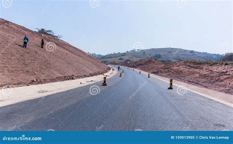 Road Highway Construction Barriers Traffic Stock Image - Image of improvements, signs: 159013905