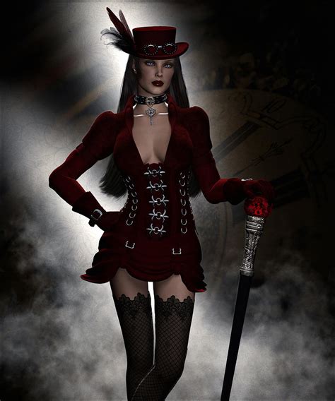 Steampunk Fashion Digital Art by Suzanne Amberson