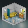 3D Model Low-Poly Retro Bathroom – Toffu Co