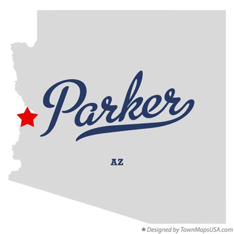 Map of Parker, AZ, Arizona