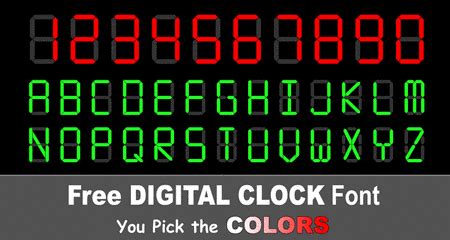 Digital Clock Font (DIY Printable Numbers & Lettering) – DIY Projects, Patterns, Monograms ...