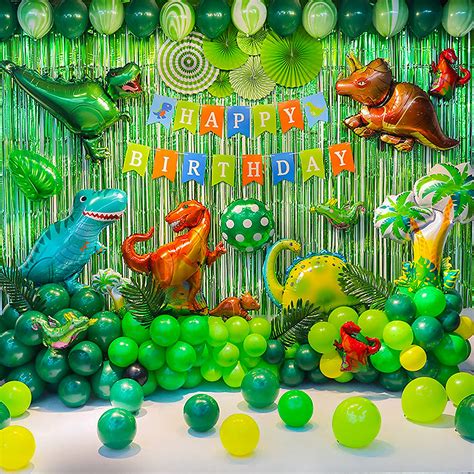 Buy Dinosaur Birthday Party Decorations Jurassic Park Themed Dino ...