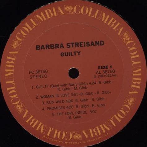 Barbra Streisand Guilty US vinyl LP album (LP record) (675524)