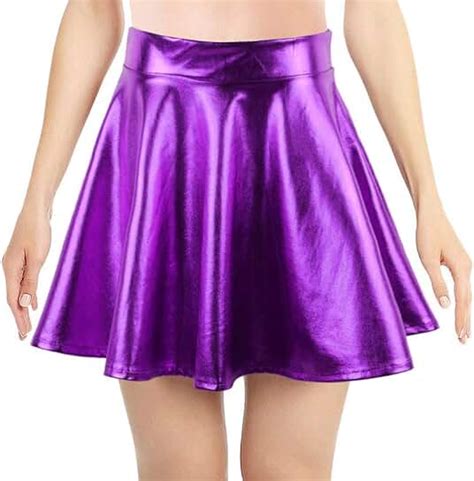 Amazon.com: Purple Metallic Mini Skirt