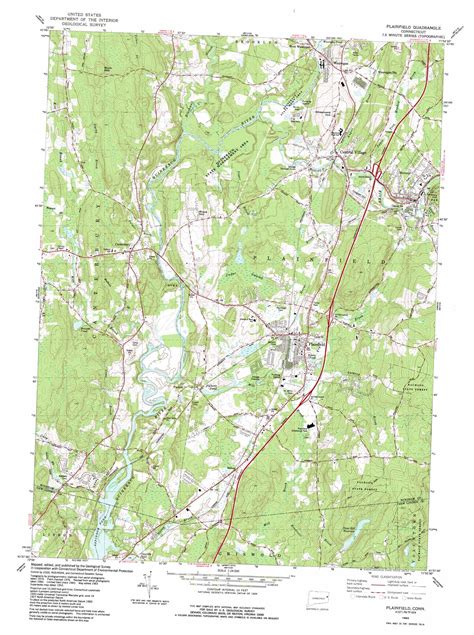 Plainfield topographic map, CT - USGS Topo Quad 41071f8