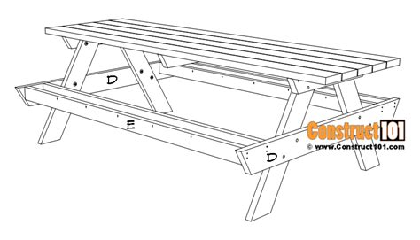 8 Foot Picnic Table Plans | DIY Projects - Construct101