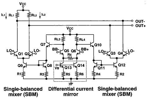 Current-folded double-balanced mixer. | Download Scientific Diagram