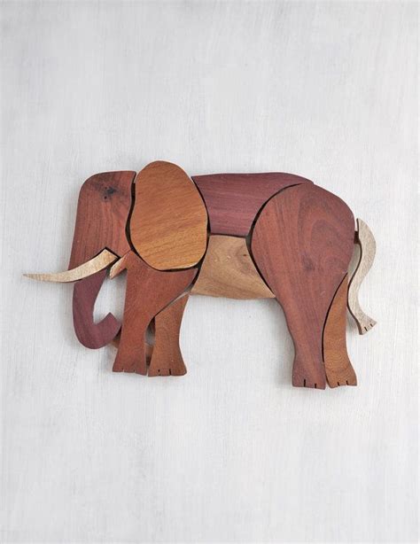 Vintage Wood Elephant Wall Hanging wooden folk art animal | Etsy | Elephant wall hanging, Wall ...