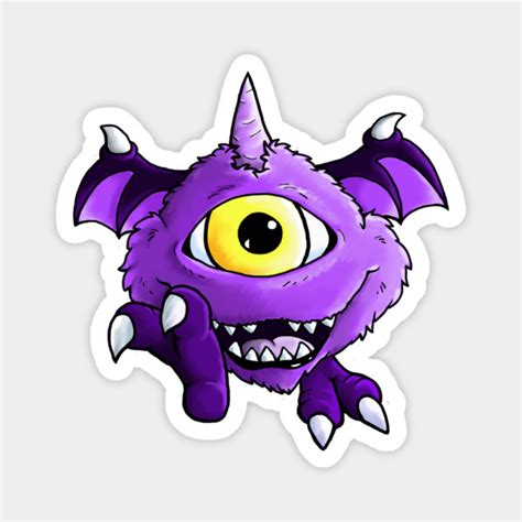 one eyed one horned flying purple people eater - Purple - Magnet | TeePublic