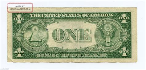 1935 - F One Dollar Us Silver Certificate Star Note $1 Bill 1935f Blue ...