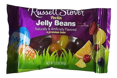 Amazon.com : Russell Stover Pectin Jelly Beans, Miniature Bags of 1.5 ...