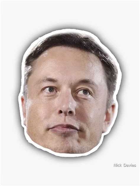 "Elon Mask Musk Pandemic 2020 Face Mask" Sticker by NICKDAVIES100 | Redbubble