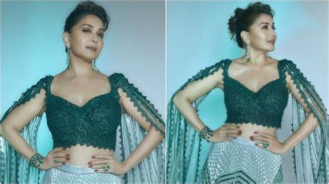 Madhuri Dixit in ₹2 lakh futuristic-traditional lehenga is back in action and how | Fashion ...