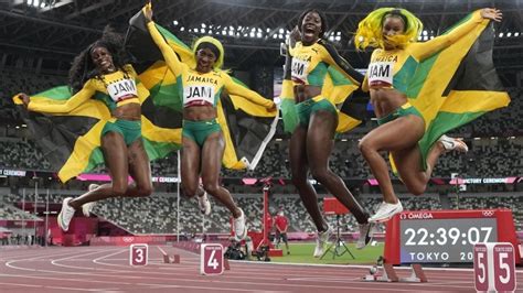 Tokyo Olympics: Dominant Jamaica wins women’s 4x100 relay