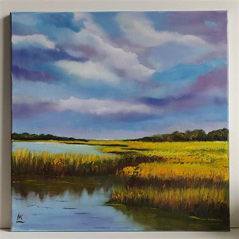 Swamp Oil Painting on Canvas Landscape Painting River | Etsy