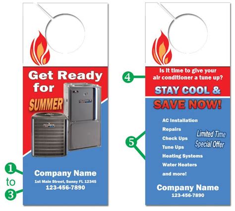 HVAC Door Hanger two sided | Hvac services, Hvac business, Ac installation