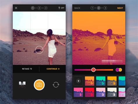 Camera Filter App by Isaac Sanchez | 앱, 앱 디자인